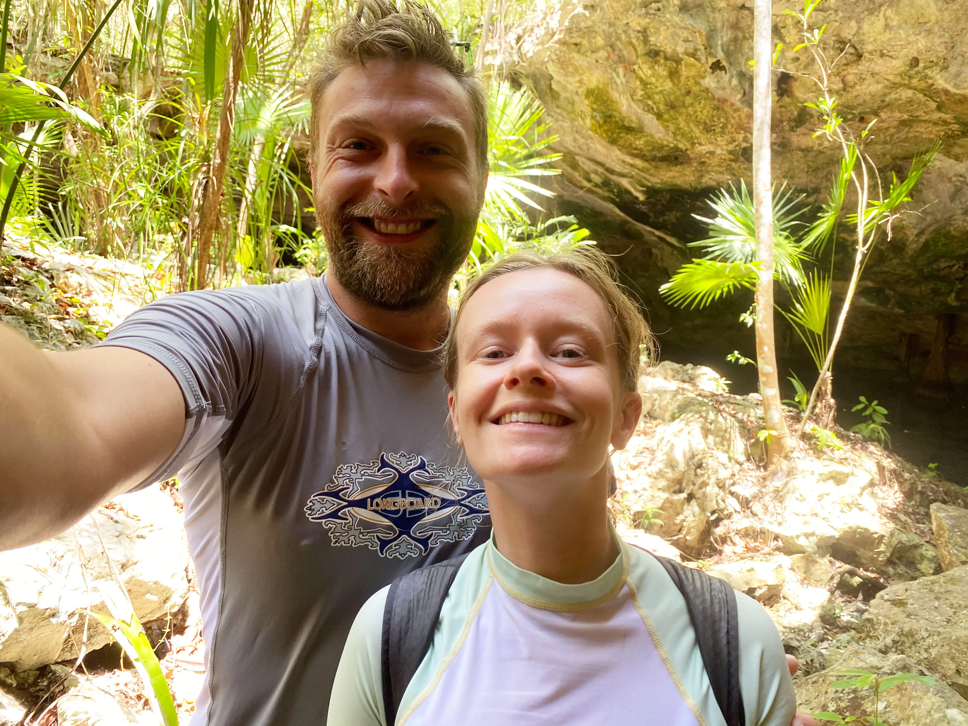 The couple arrived home from Mexico with an unexpected guest.