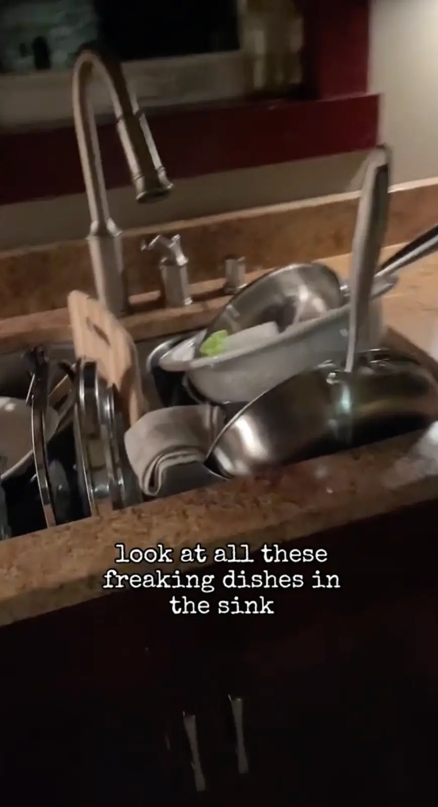 Susan took to TikTok to share the note her husband left her next to a pile of dirty dishes.