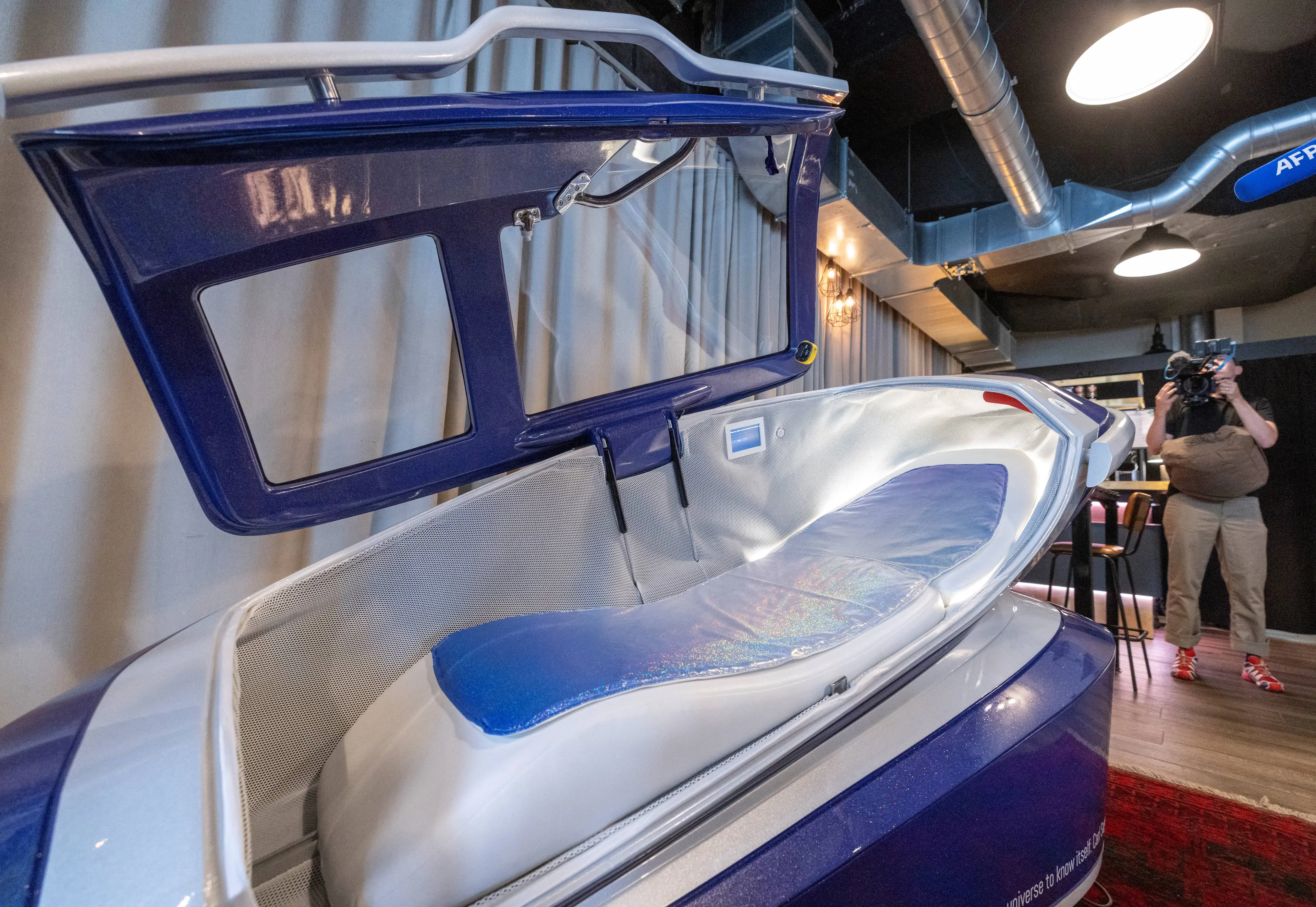 A British couple have signed up to become the first British couple to use a double 'suicide pod' (ARND WIEGMANN/AFP via Getty Images)