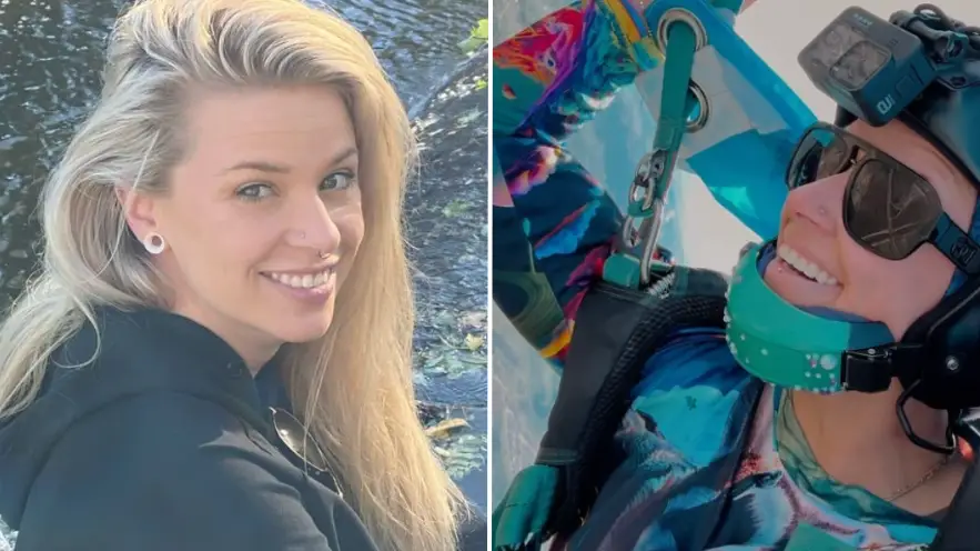 Young skydiving instructor dies in freak parachute accident after plummeting 40 feet from sky