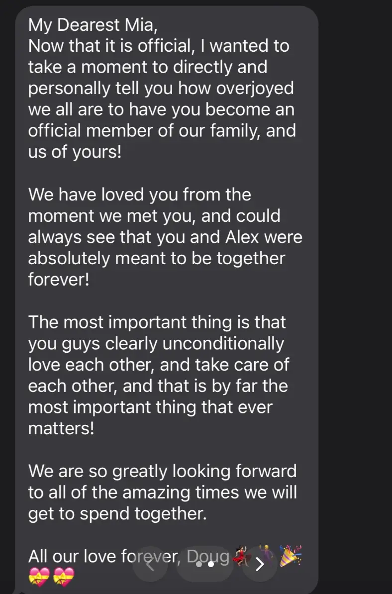 People gushed over the 'cutest welcome to the family message'.