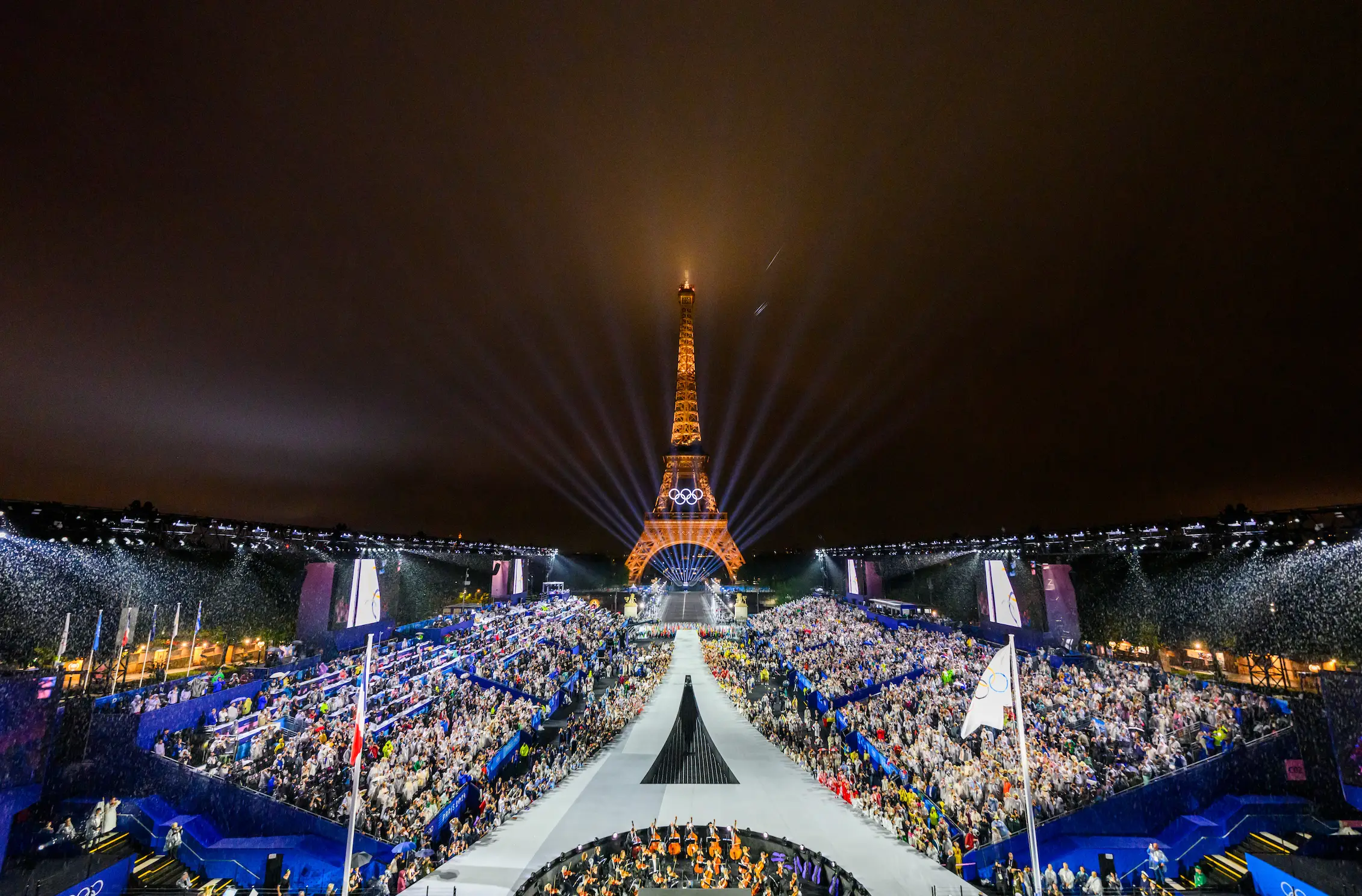 The Eiffel Tower has played a major role in the Olympics so far. (François-Xavier Marit-Pool/Getty Images)