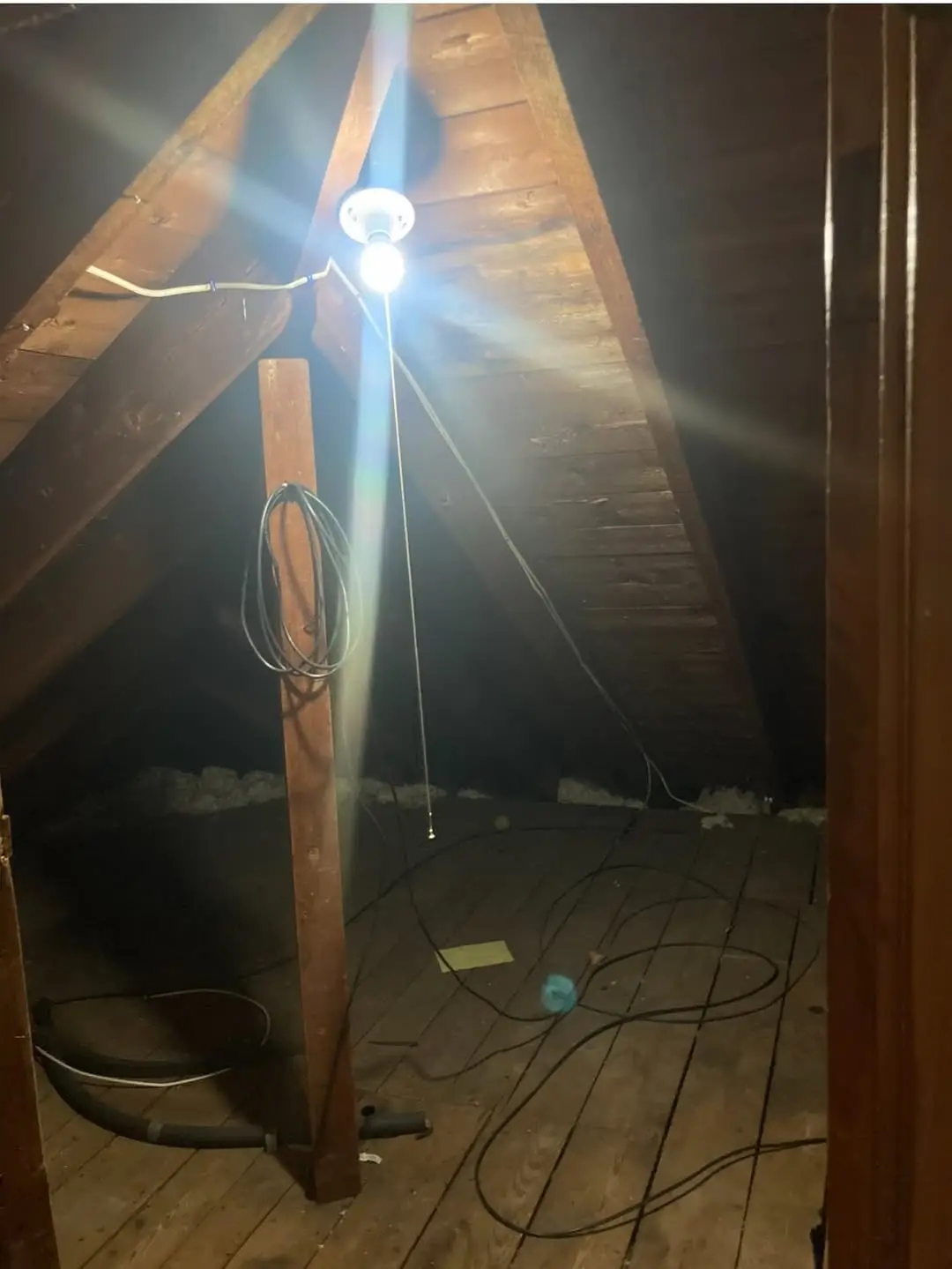 That's not the most hospitable-looking attic (Instagram/@‌fmcfaddenauthor)