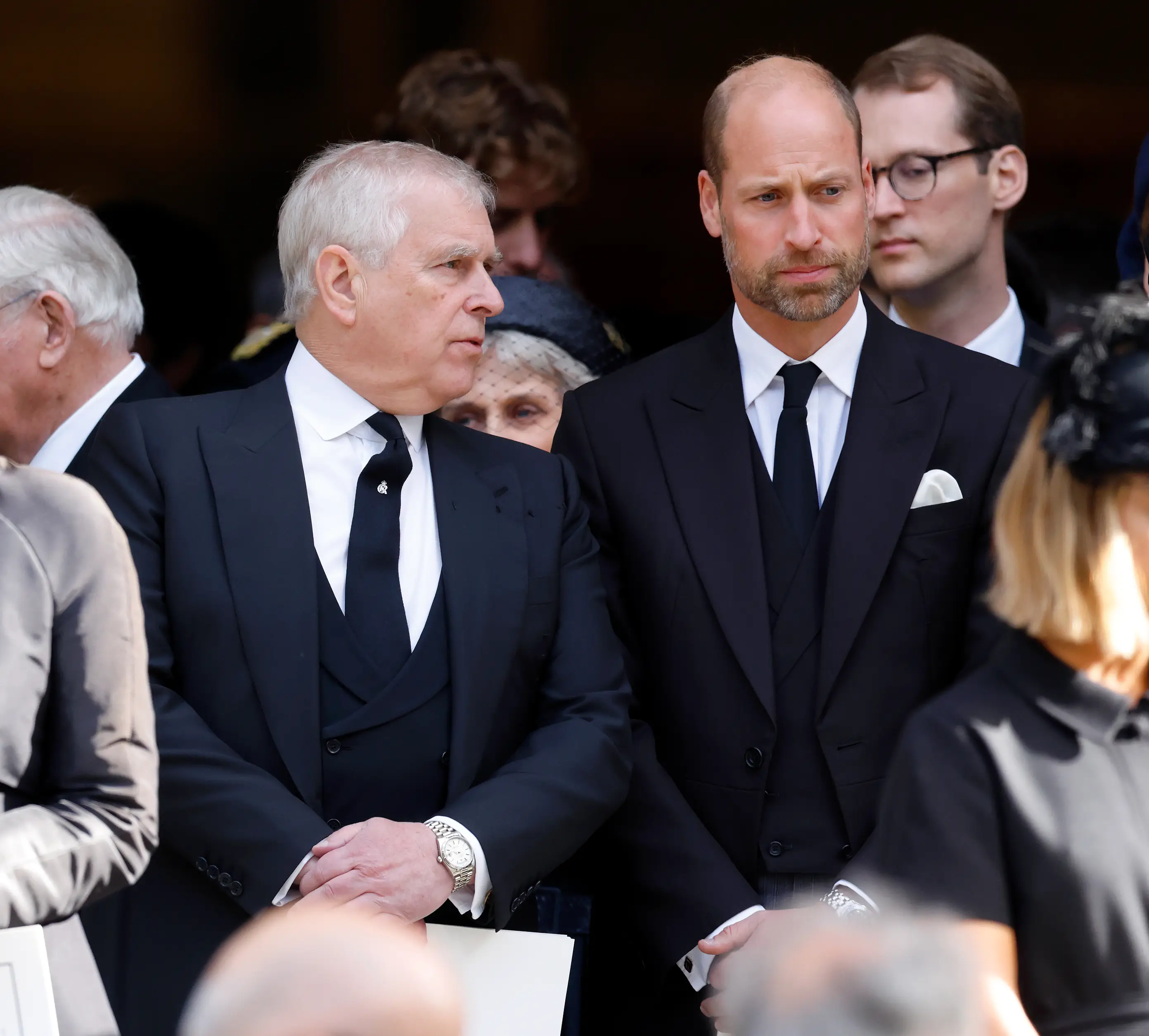 An 'awkward' moment between Prince Andrew and Prince William has resurfaced after Andrew gave up use of his royal titles (Max Mumby/Indigo/Getty Images)