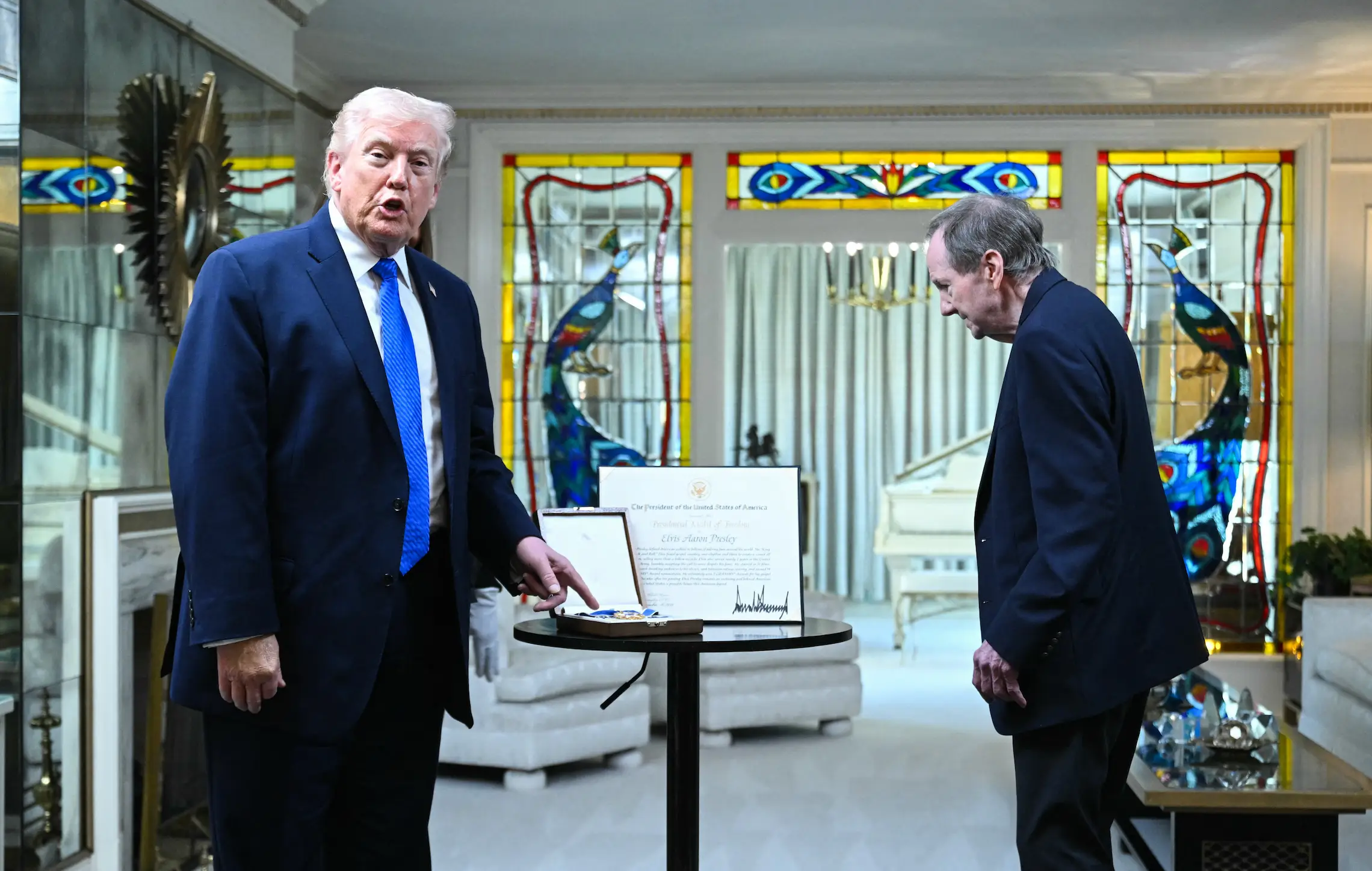 Trump's visit to Graceland hasn't gone down too well with a number of critics (SAUL LOEB / AFP via Getty Images)