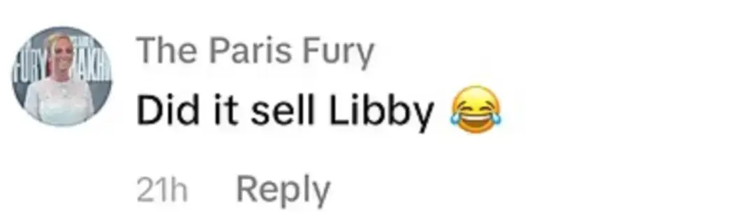 Mum Paris Fury seemed to take the news in good spirits (TikTok/@libbypeat)