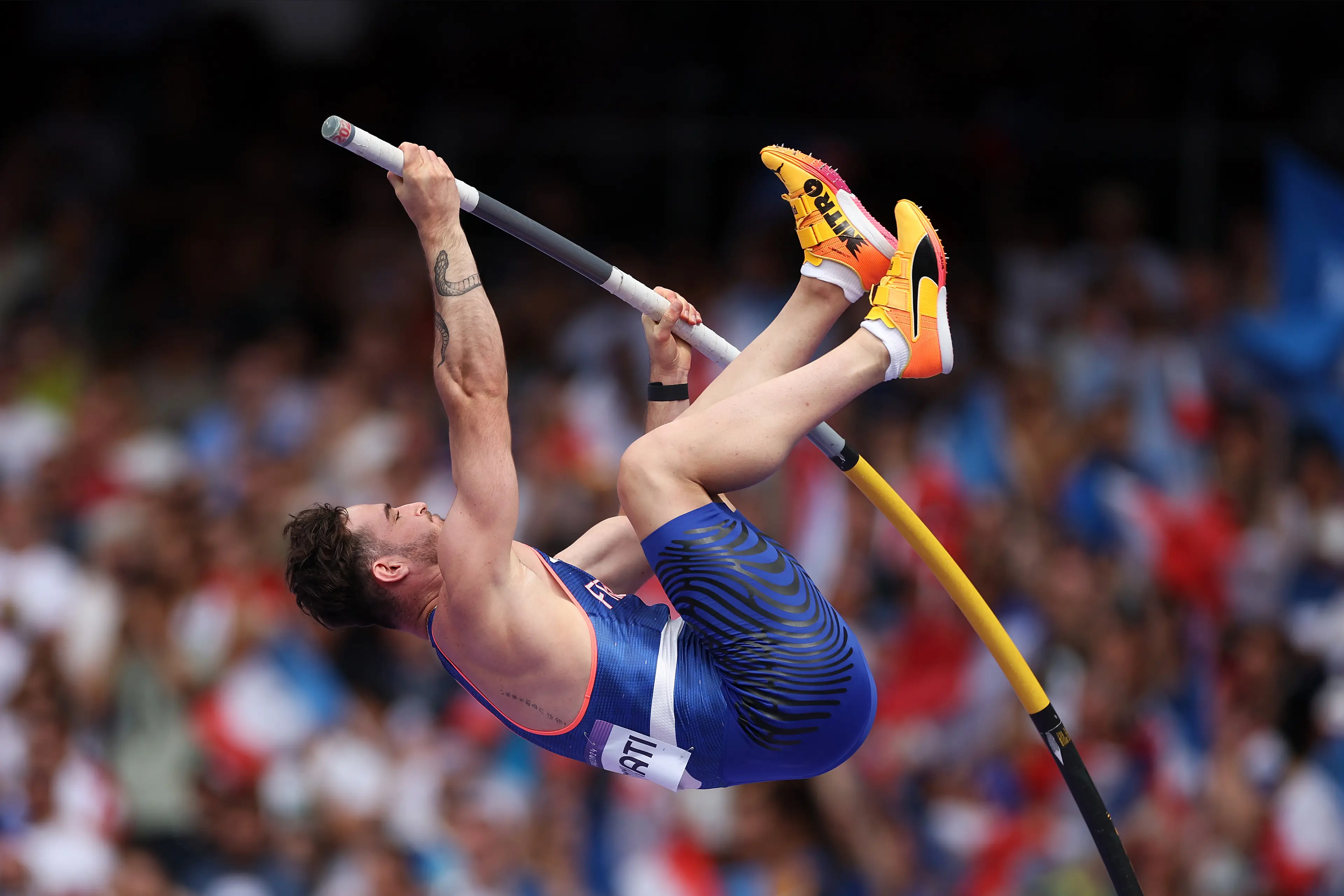 Anthony Ammirati was competing for France in the men's pole vault. (Michael Steele/Getty Images)