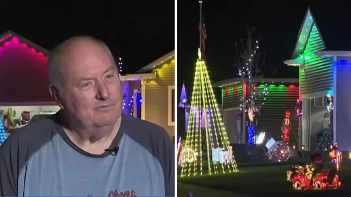 Tragic reason man decided to cover entire street with Christmas decorations in November