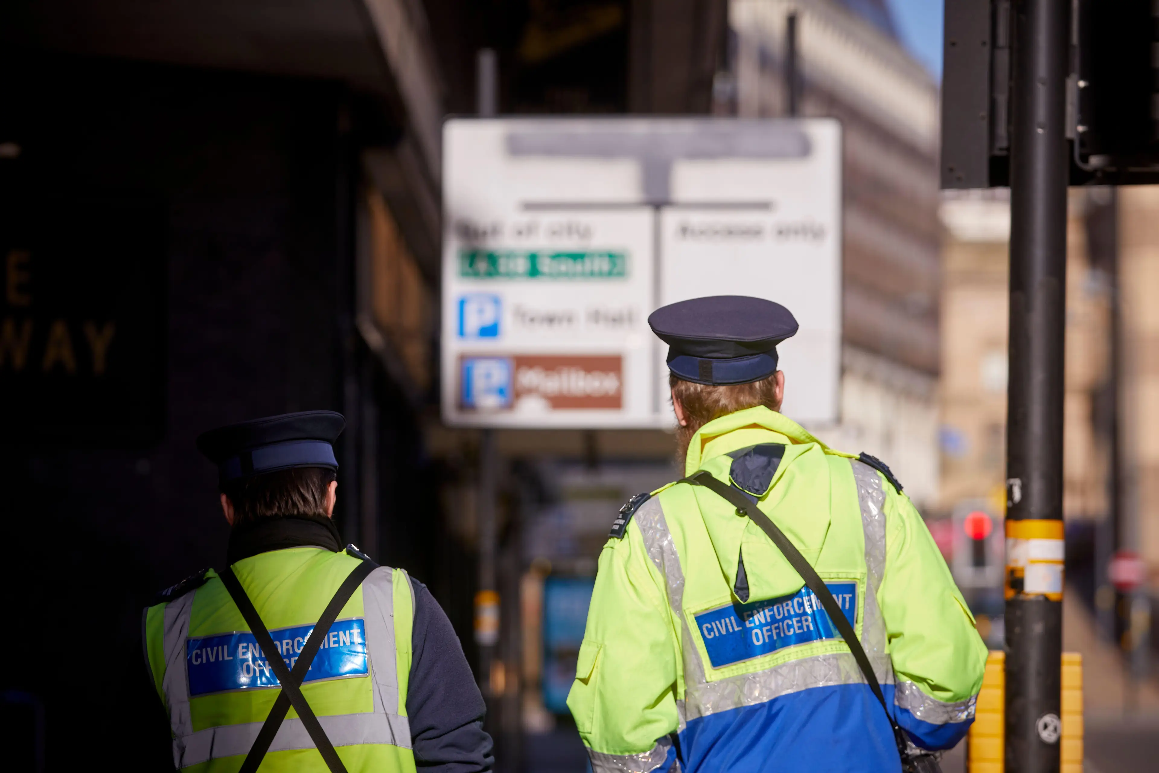 Civil enforcement officers witnessed the harassment.