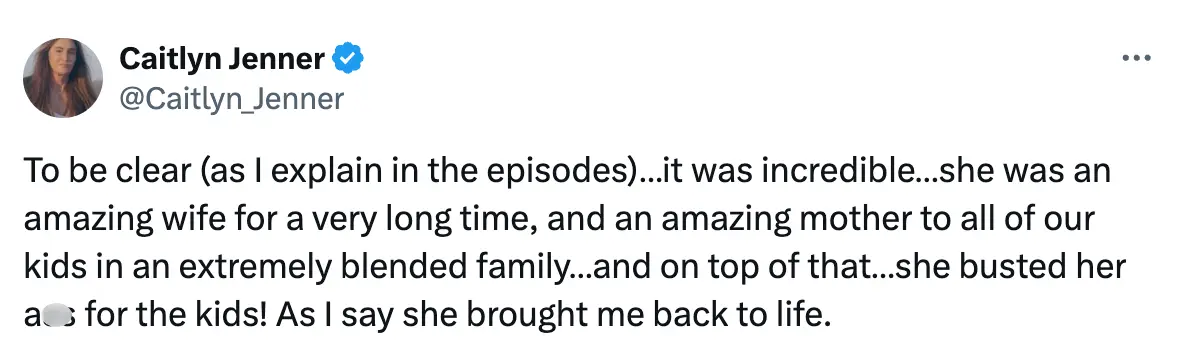 Caitlyn took to social media over the weekend to share her response. (X/@Caitlyn_Jenner)