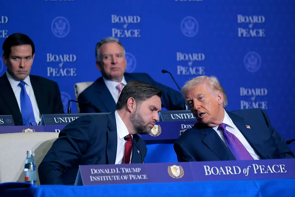 Donald Trump held his first Board of Peace meeting today (Chip Somodevilla/Getty Images)
