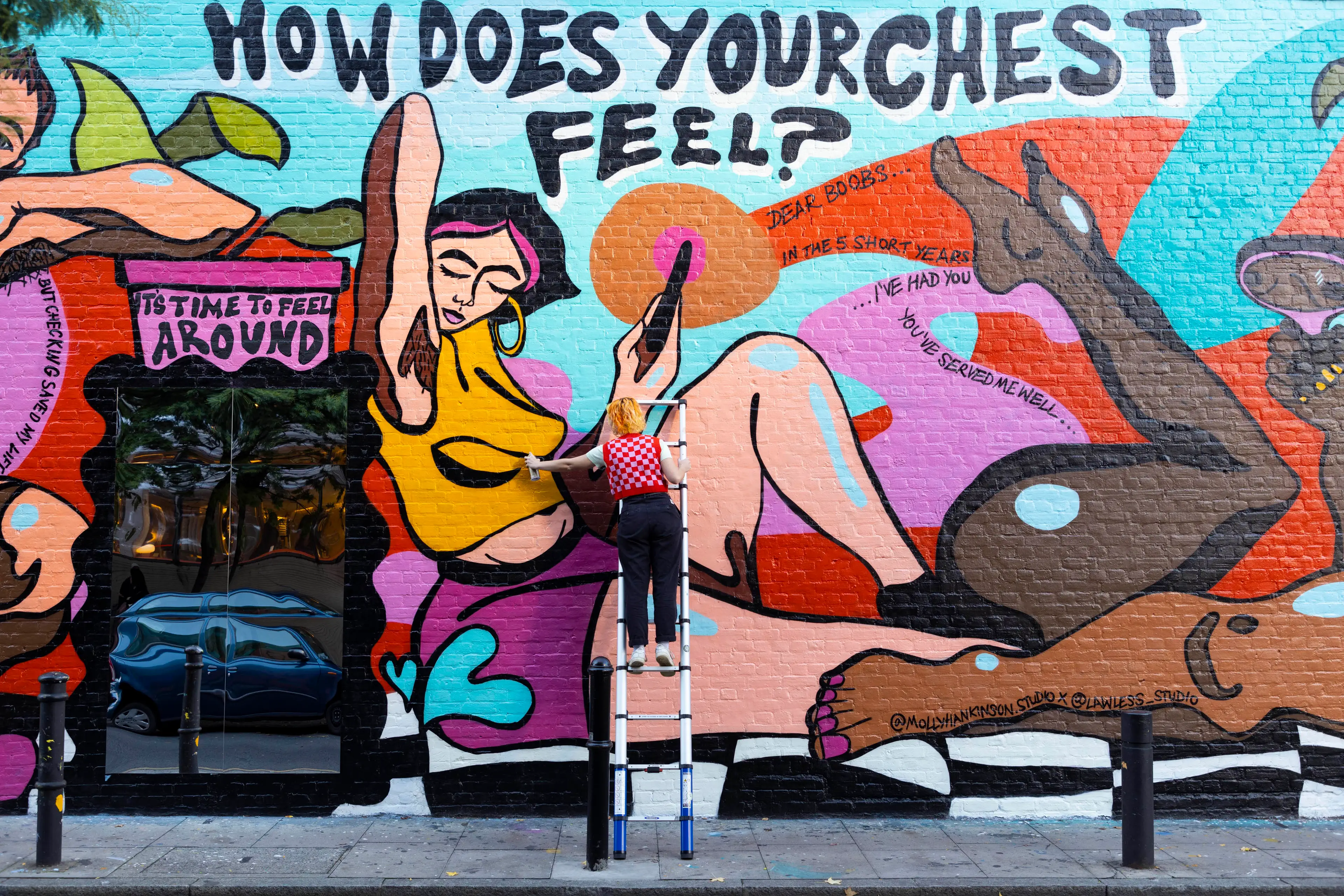 CoppaFeel! Mural by Molly Hankinson