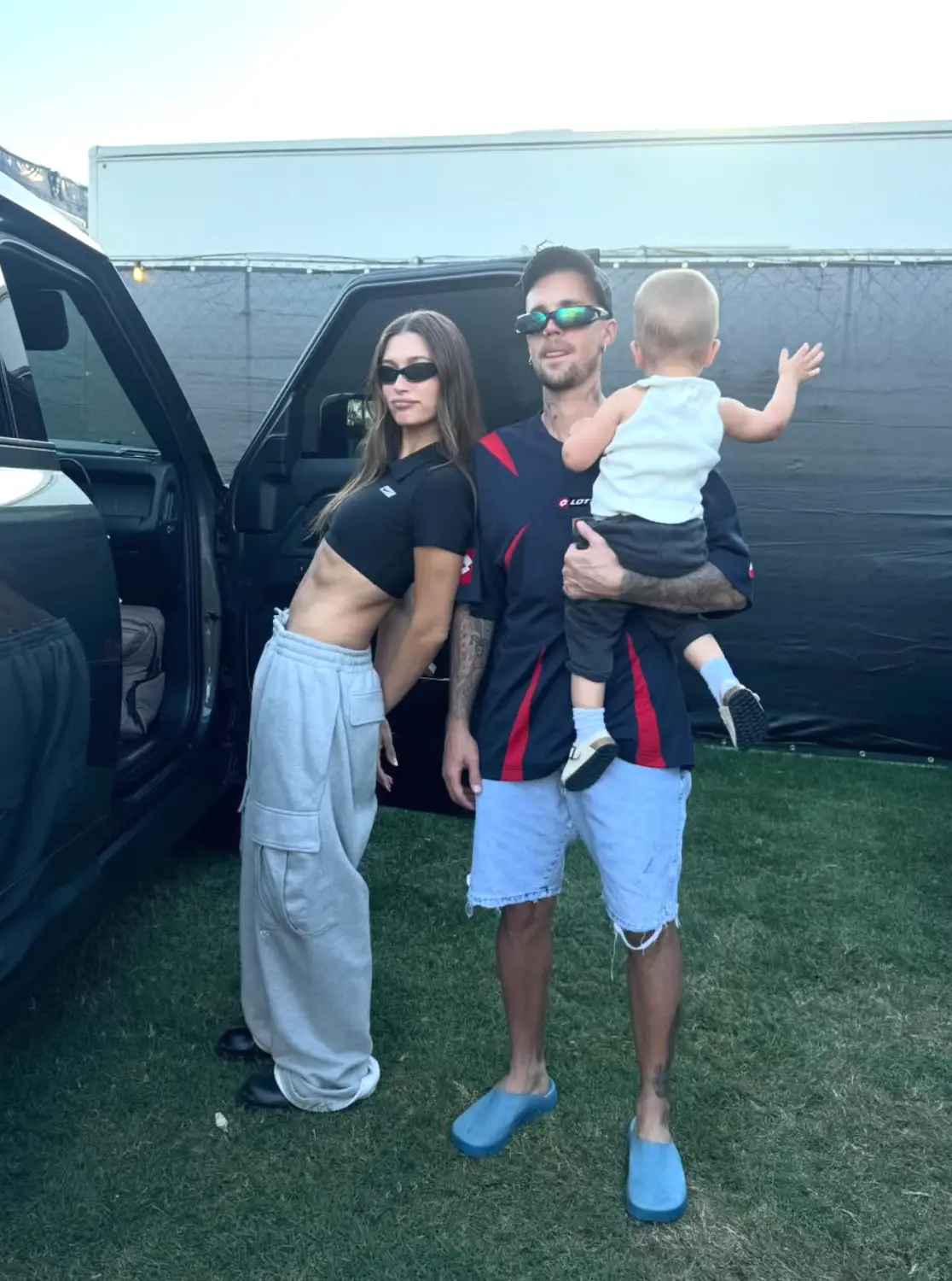 Hailey also shared a carousel of pictures from the weekend with the couple's son Jack Blues (Instagram/@haileybieber)