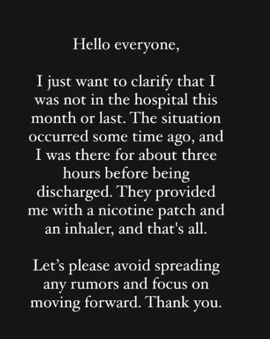 Barker's statement (Instagram/@entertainmenttonight) 