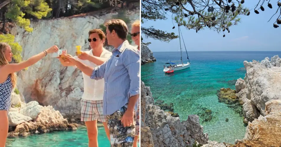 The island in the film was a fictional one, with scenes film on Skopelos (DEA / V. GIANNELLA / Contributor / Getty Images)