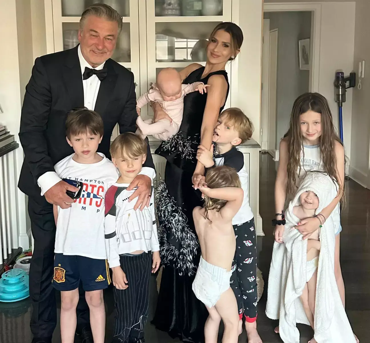 All seven of the married couple's shared children attended the red carpet event.