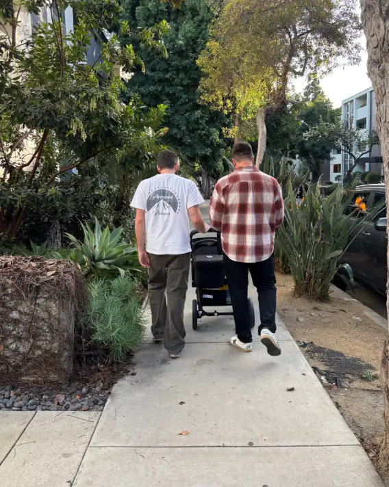 The dads had gone for an evening walk with their baby (GoFundMe)
