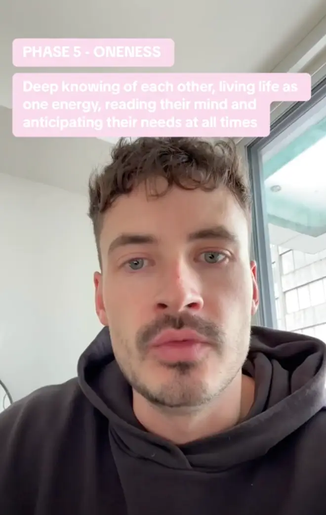 Last but not least, 'oneness' is the fifth and final stage of a relationship according to Kevin.