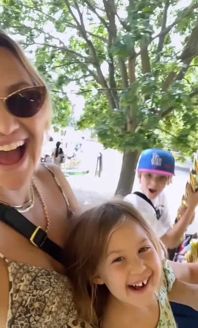 Kate Hudson said she's 'killing it' with her blended family.