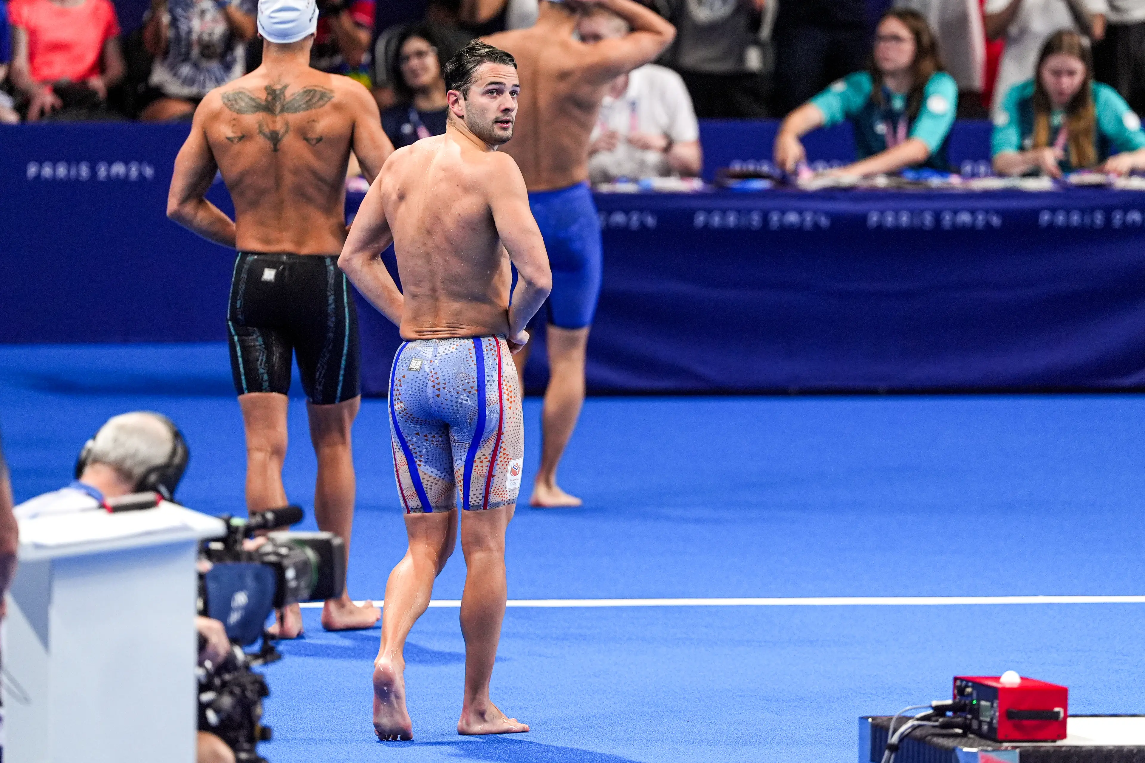  Arno Kamminga also went viral for his swimwear choice. (Joris Verwijst/BSR Agency/Getty Images)