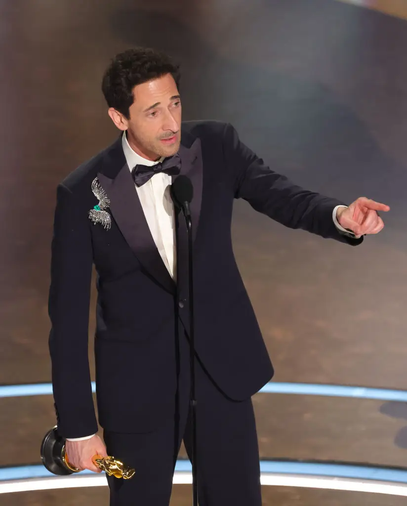 Brody refused to be cut off during his lengthy acceptance speech (Kevin Winter / Staff / Getty Images)