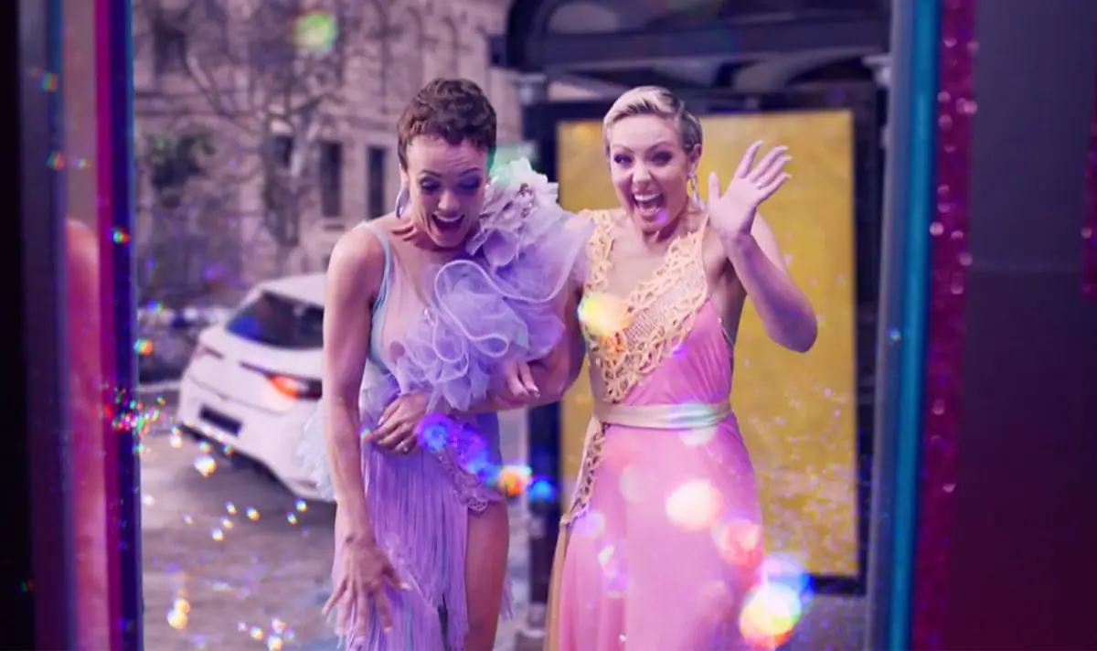 Amy Dowden (right) is set to be honoured during the launch show (BBC)