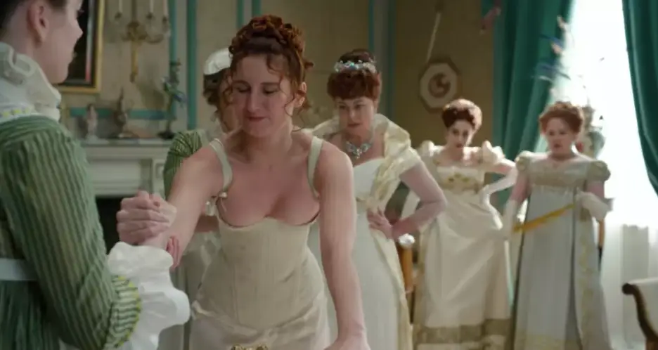 Penelope could be seen holding a quill in the very first scene. (Netflix)