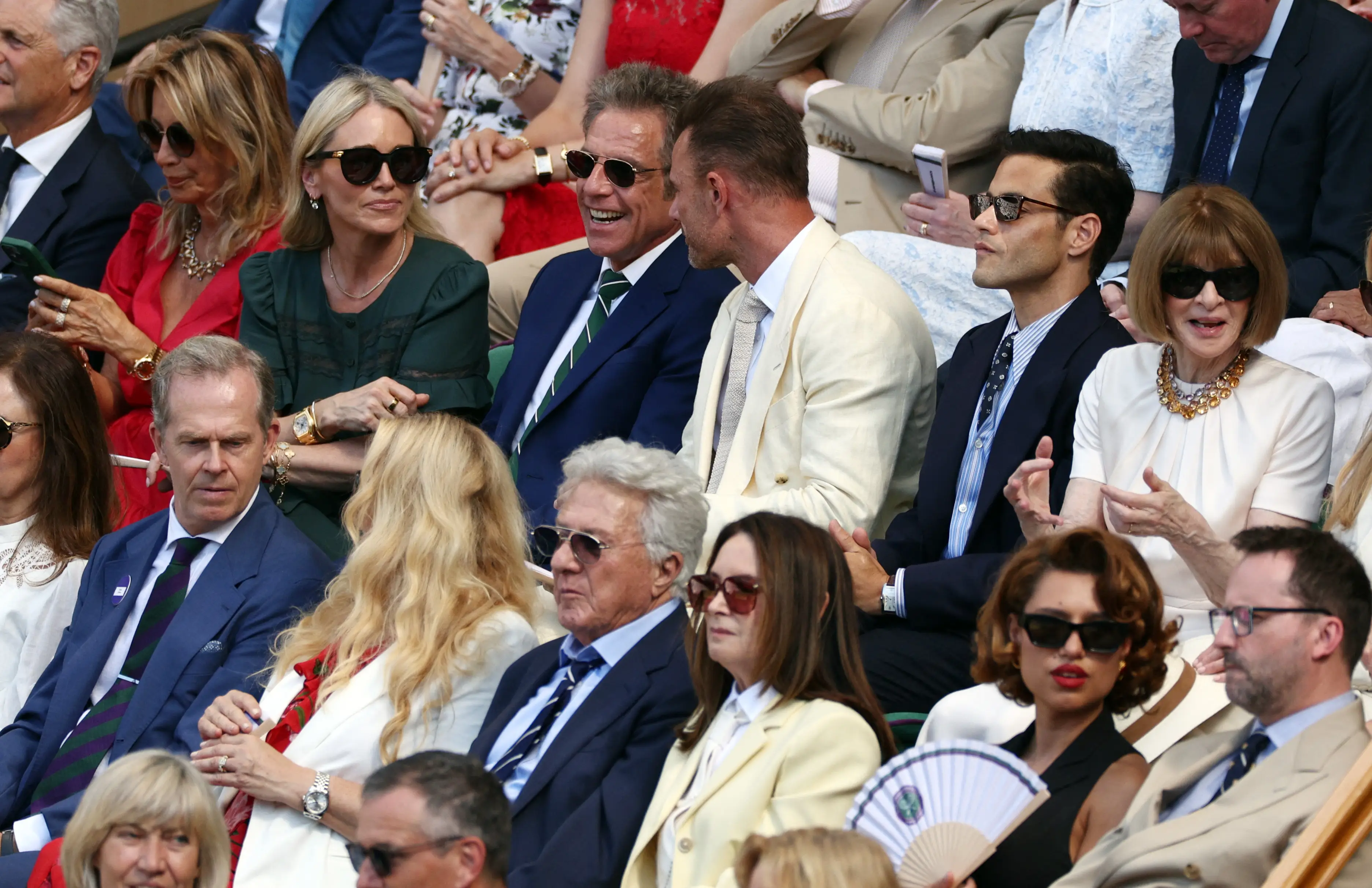 Rami Malek and Anna Wintour are two of the famous faces spotted this year (Adrian Dennis / AFP via Getty Images)