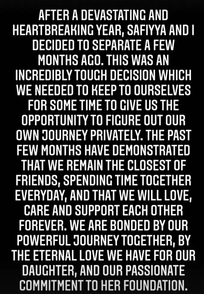 Ashley posted the statement on Instagram (