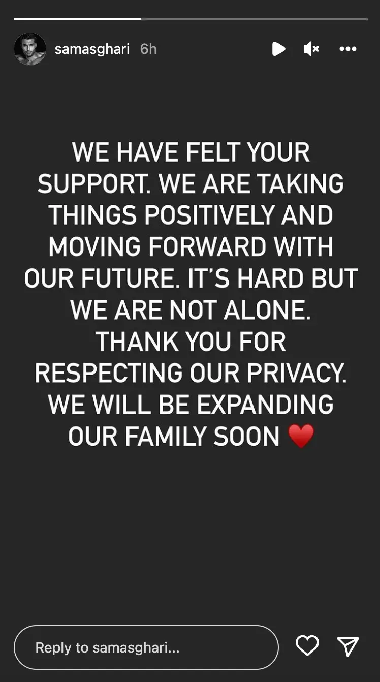 Now, Sam has since revealed his own feelings towards their loss on his Instagram story.