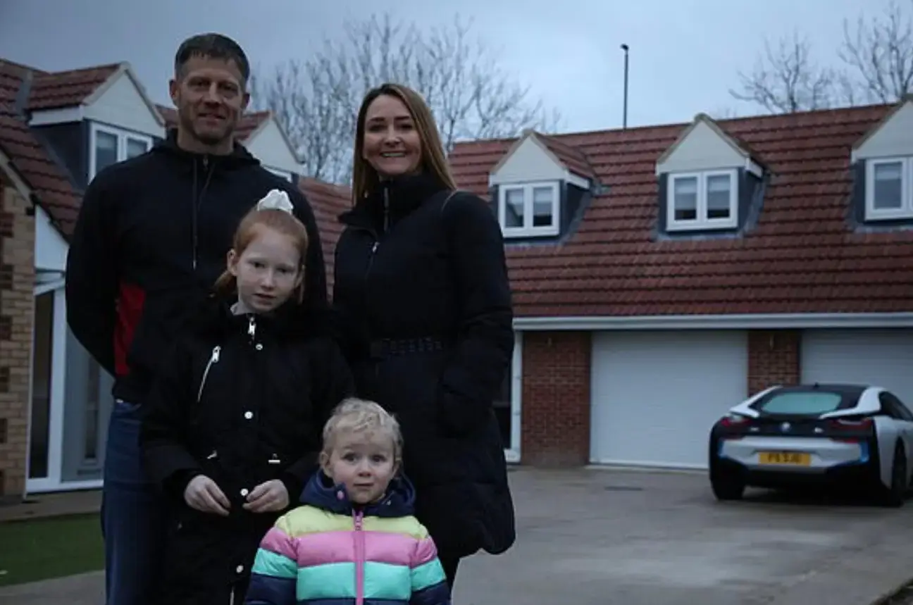 Steven and Gemma outside their home.