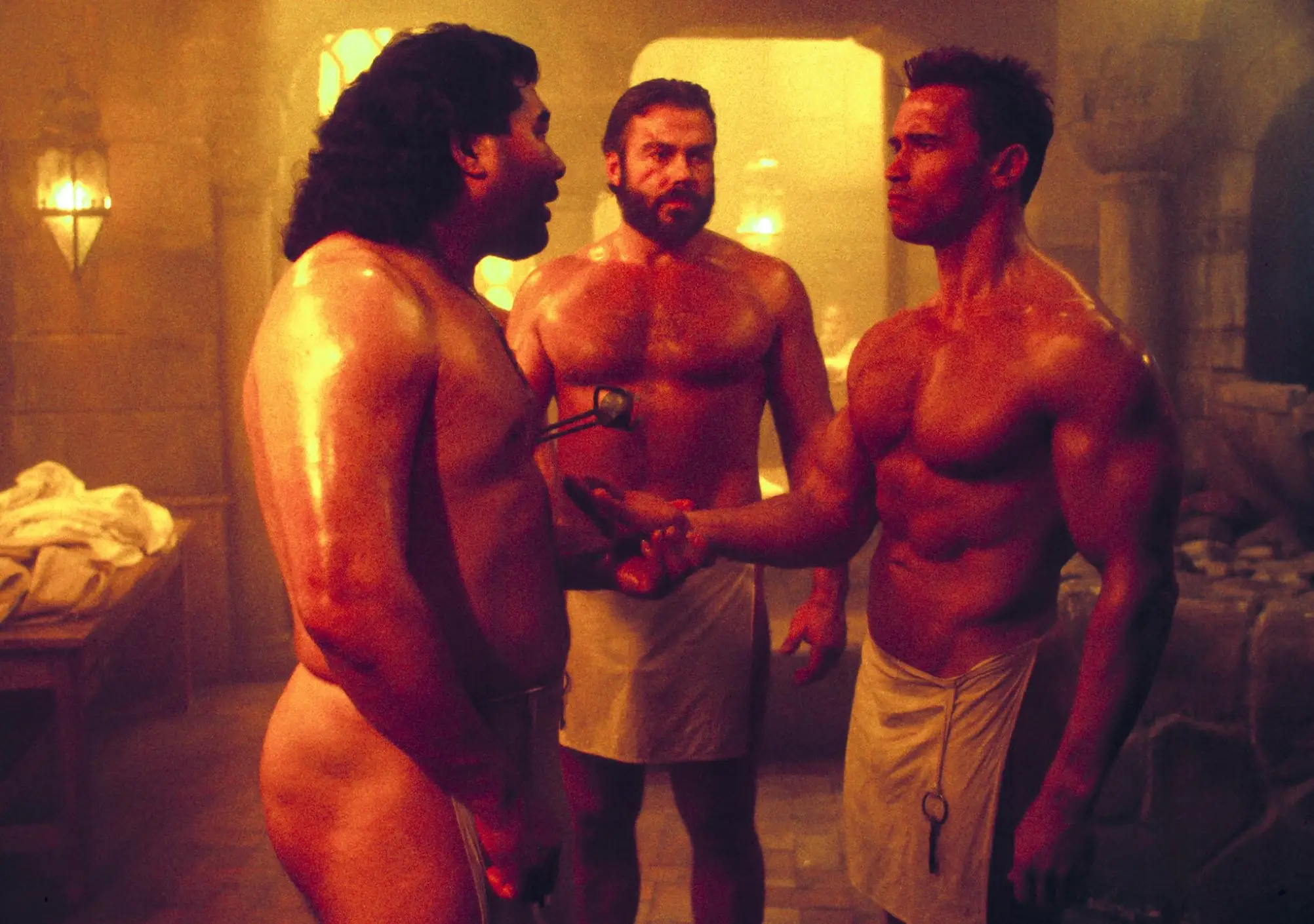 Arnold Schwarzenegger was previously known for stripping down for roles (Tri-Star Pictutes)