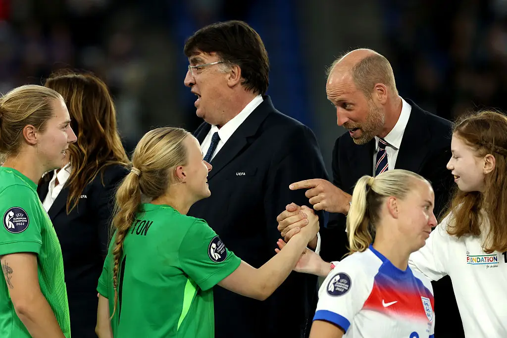 The youngster could barely contain her excitement as she got to meet the winning players (Alexander Hassenstein / Getty Images)
