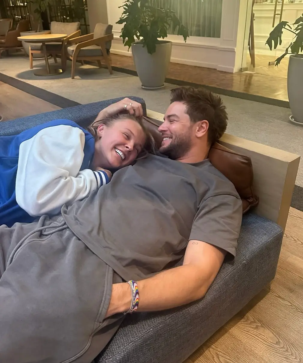 The pair are now officially together after striking up an intense friendship on Celebrity Big Brother (Instagram/@chrishughesofficial)