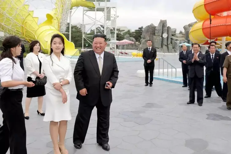 North Korea's supreme leader Kim Jong-un is very pleased with the resort (KNCA)