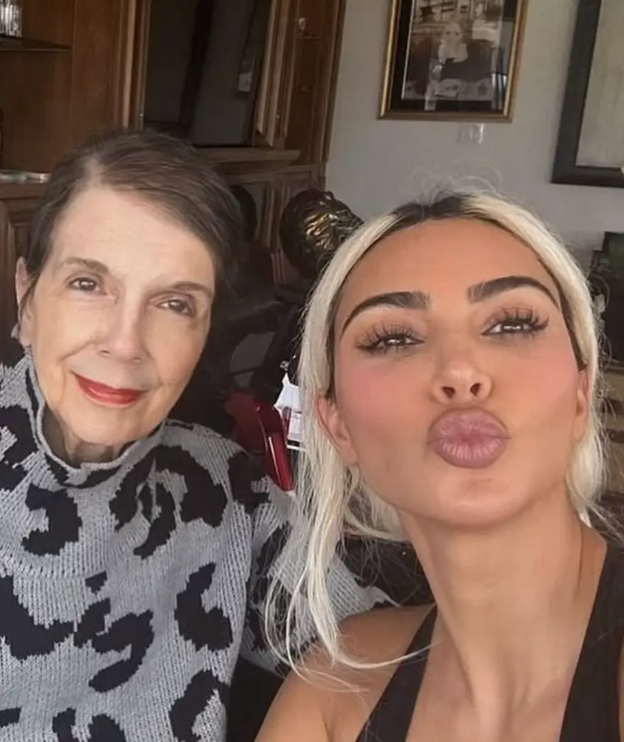 Kim Kardashian's grandmother, Mary Jo 'MJ' Shannon, passed away yesterday (Instagram/@kimkardashian)
