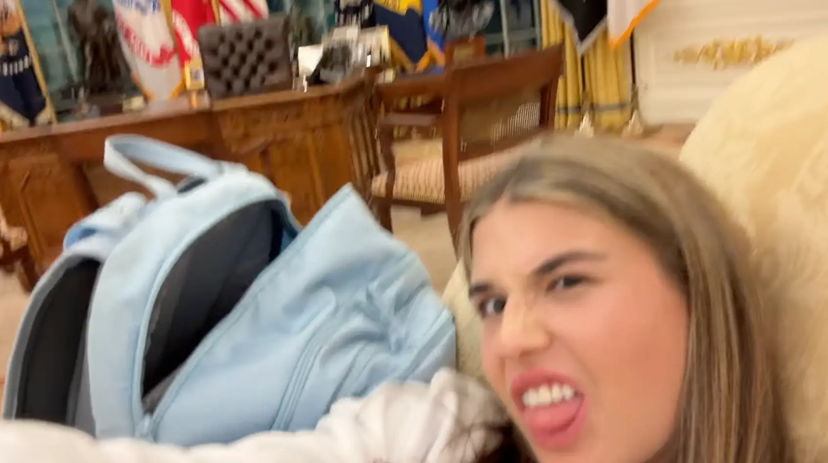 Donald Trump's granddaughter Kai has just shared a vlog of her 'chilling' in the Oval Office (YouTube/Kai Trump)