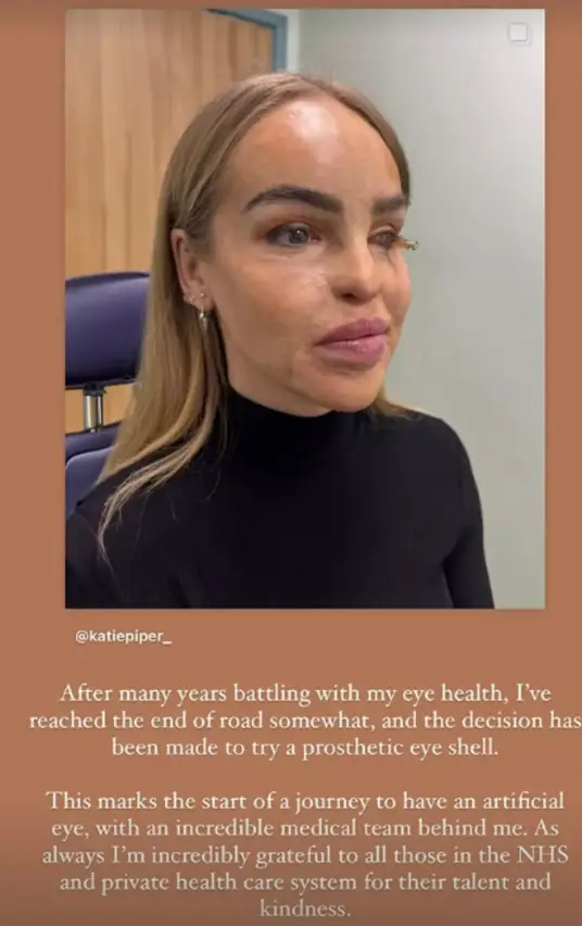She took to Instagram to talk about her health update (Instagram/@katiepiper_)