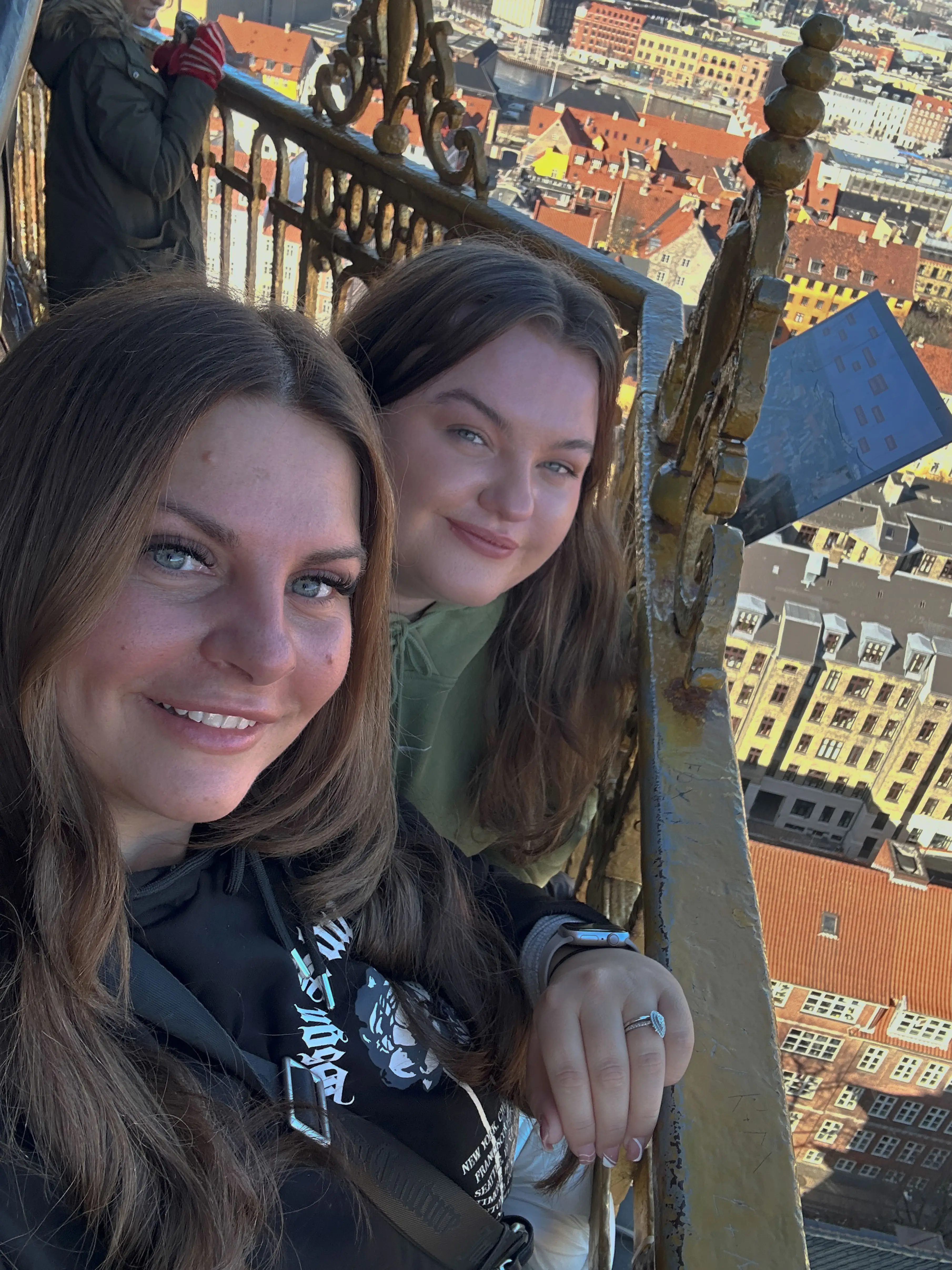 Becky Allison and Amy Scott flew to Copenhagen from Manchester for the day.