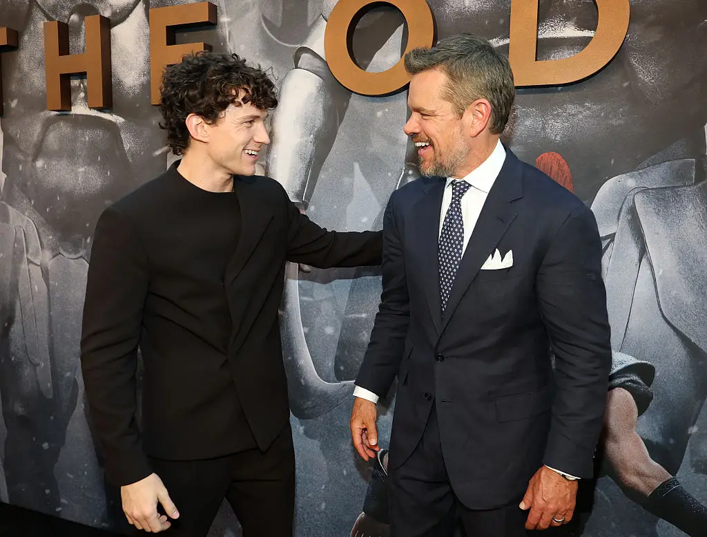 Tom Holland and Matt Damon (Kevin Mazur/Getty Images for Universal Pictures)