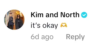 Kim defended her daughter's dermal piercing (TikTok/@kimandnorth)