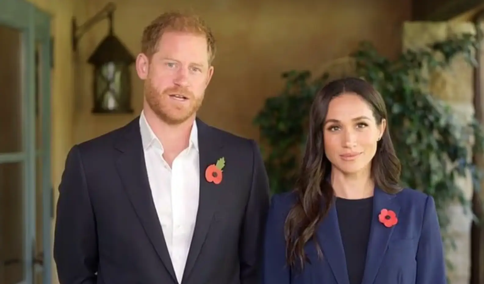 Meghan wore the poppy for a video last year (Archwell Foundation)