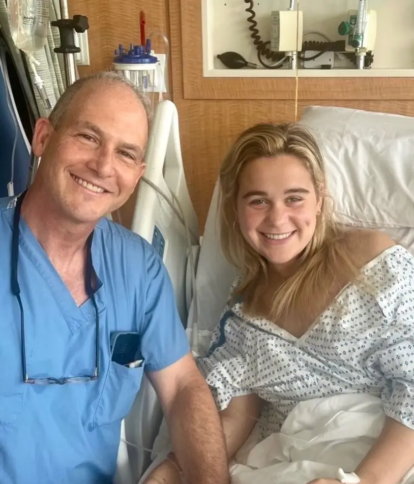 Ali not long after the shark attack, while recovering in hospital (Instagram/@alitruwit)