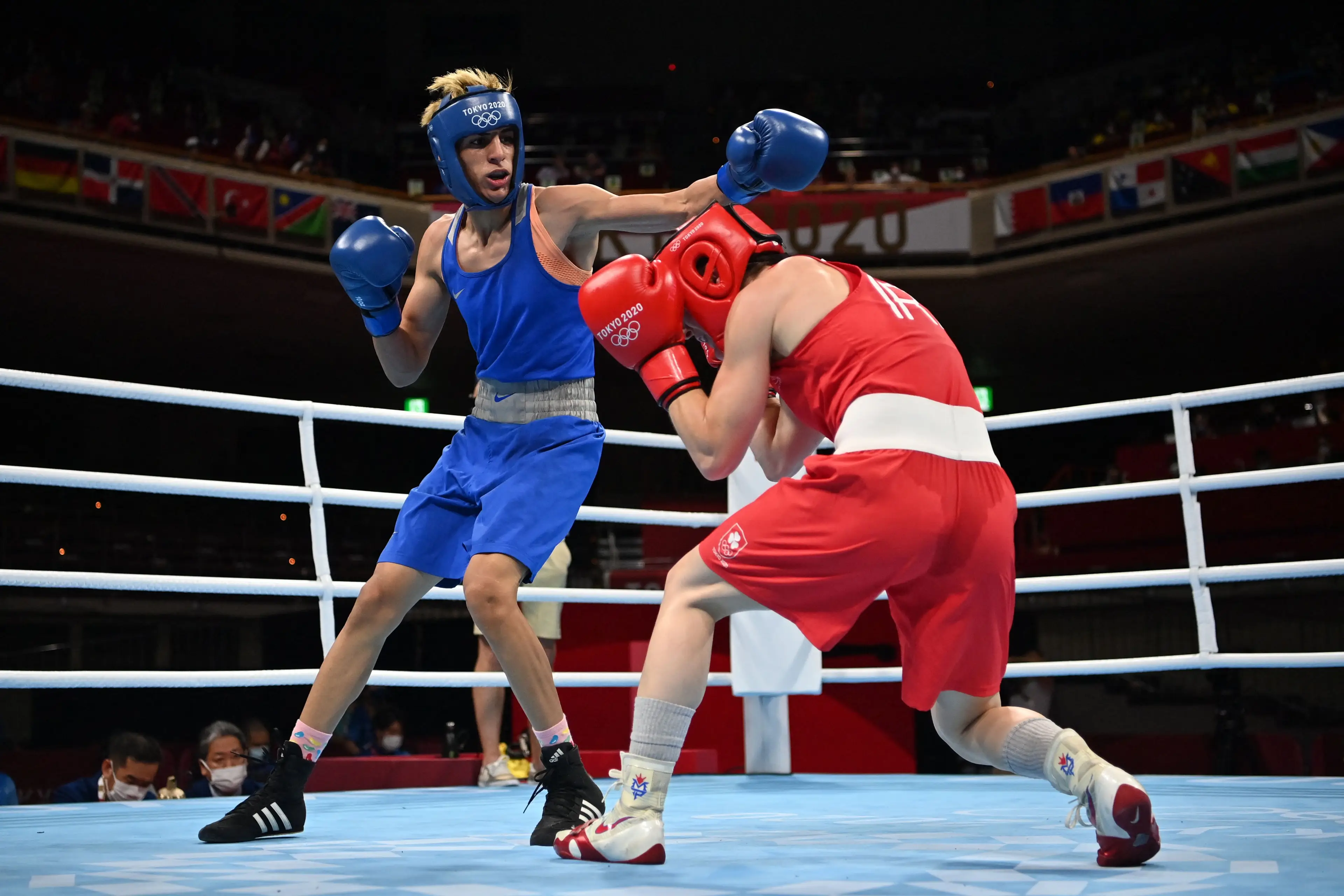 Khelif competed in the Tokyo Olympics without issue (LUIS ROBAYO/POOL/AFP via Getty Images)