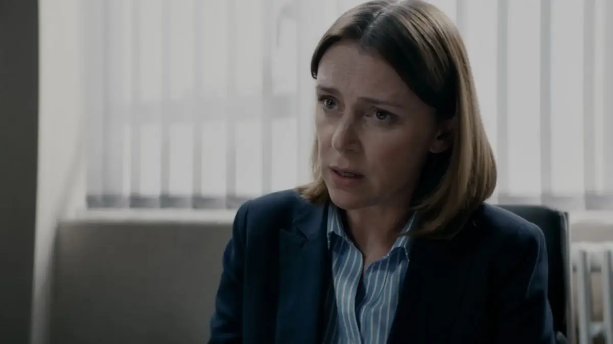 Keeley Hawes stars in the two-part British true-crime drama. (ITV)