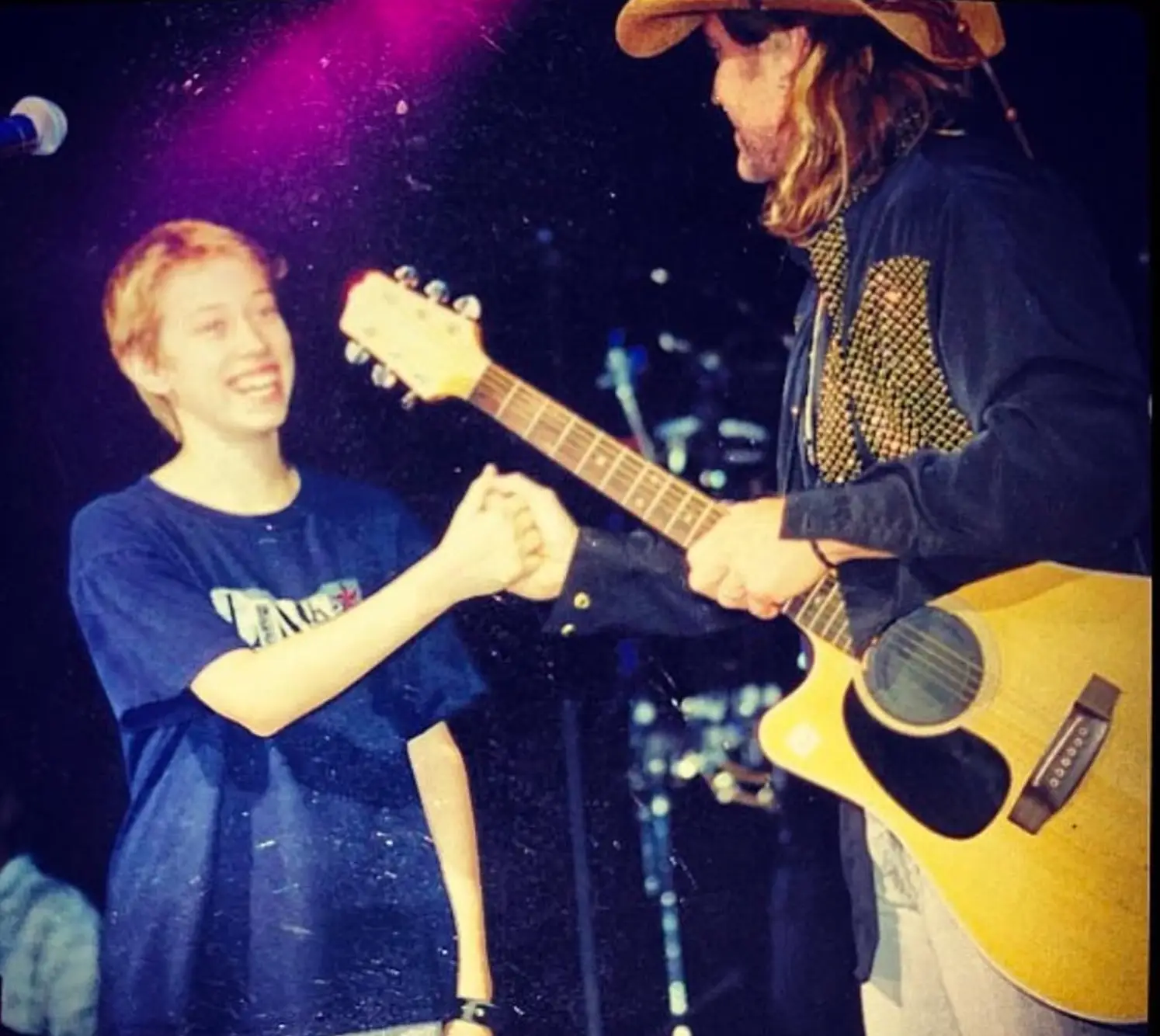 Trace shared a throwback photo with his father (Joe Raedle/Getty Images)