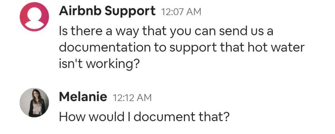 The writer shared the 'saga' of back-and-forth communication with Airbnb.
