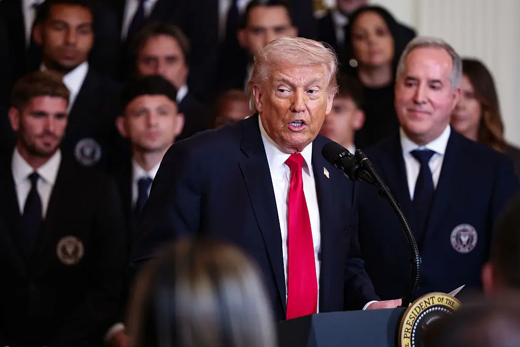 Donald Trump invited the Inter Miami football team to the White House yesterday (Bloomberg / Contributor / Getty Images)