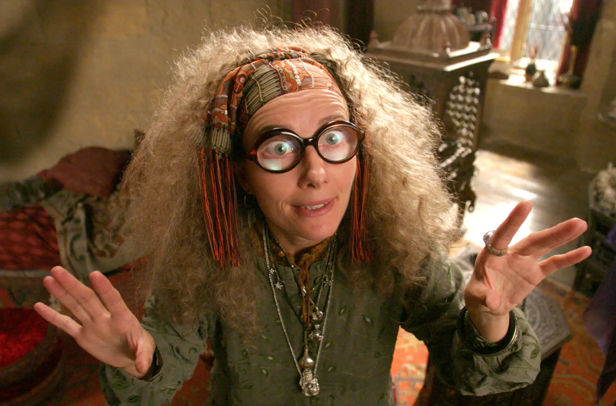 Emma Thompson as Sybill Trelawney. (Warner Bros.)