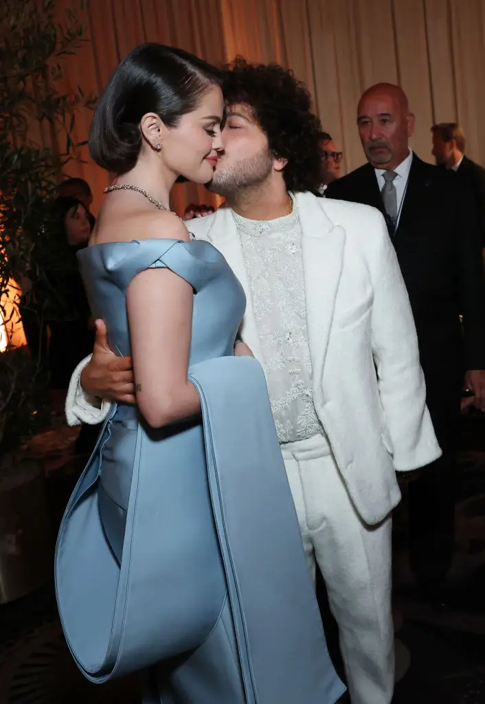Selena Gomez and Benny Blanco packed on the PDA at last year's Golden Globes (Monica Schipper/Getty Images)